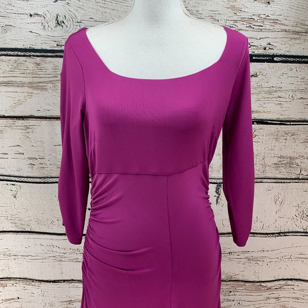 Miss Tina Women's Dress Purple Ruched Small